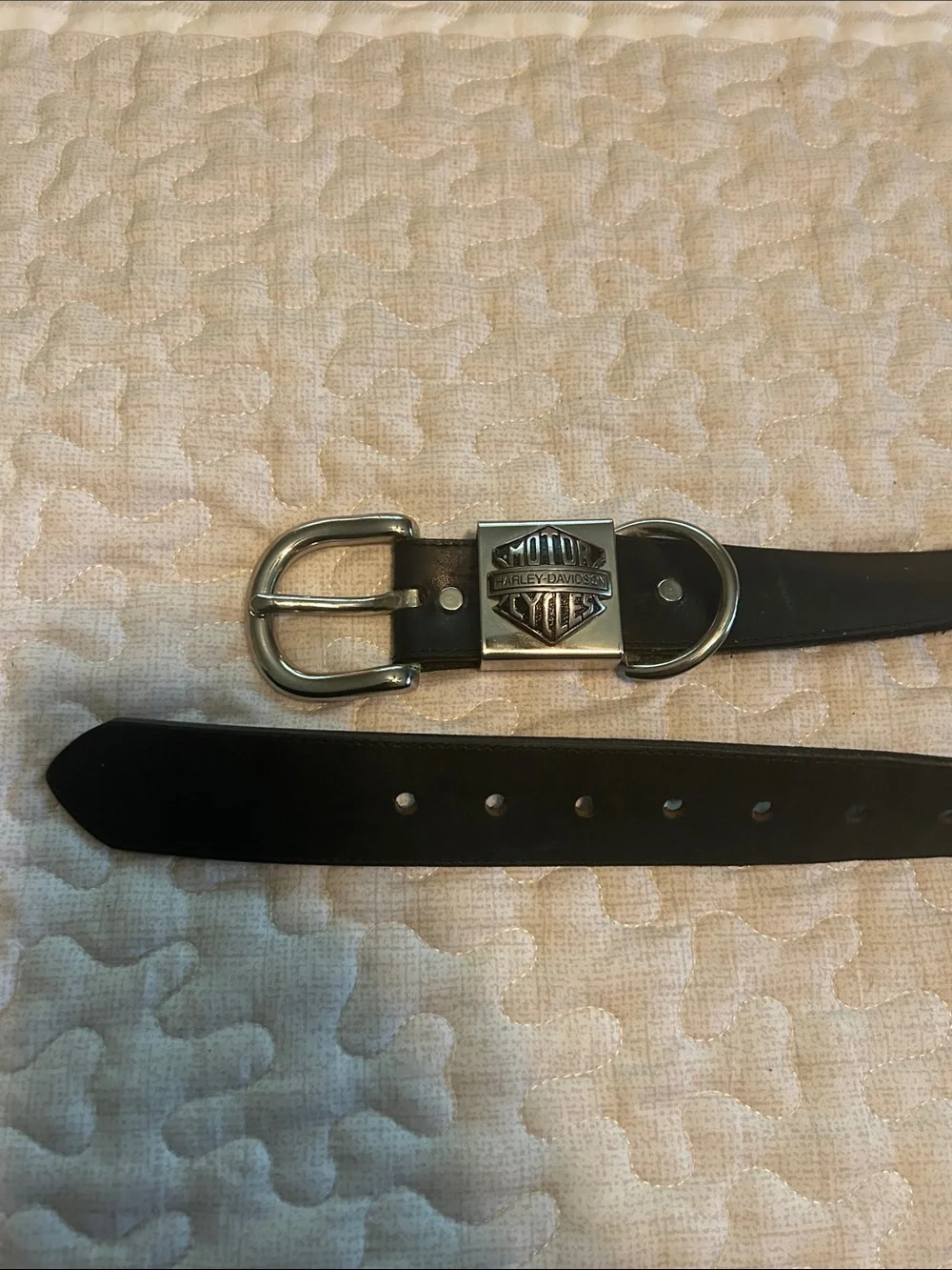 Harley-Davidson black leather belt